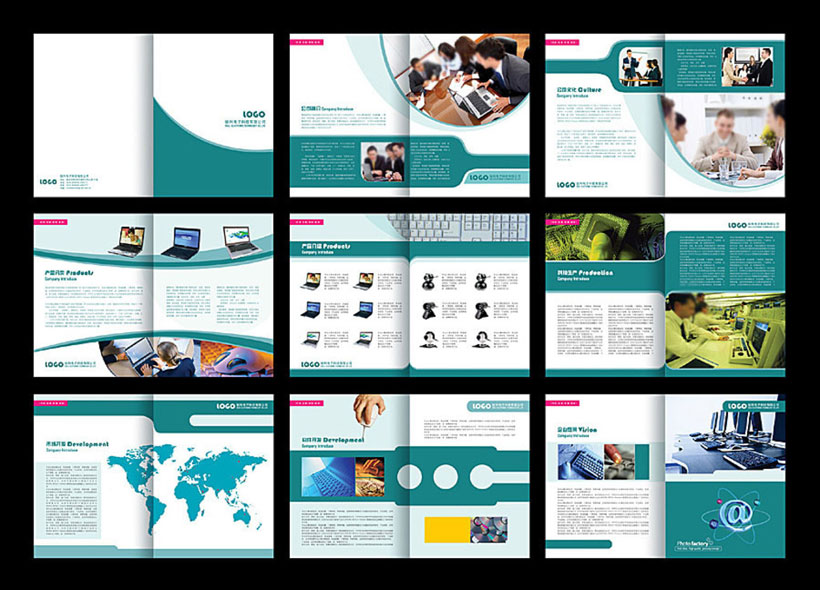 企業(yè)文化宣傳冊設(shè)計(jì)PSD素材